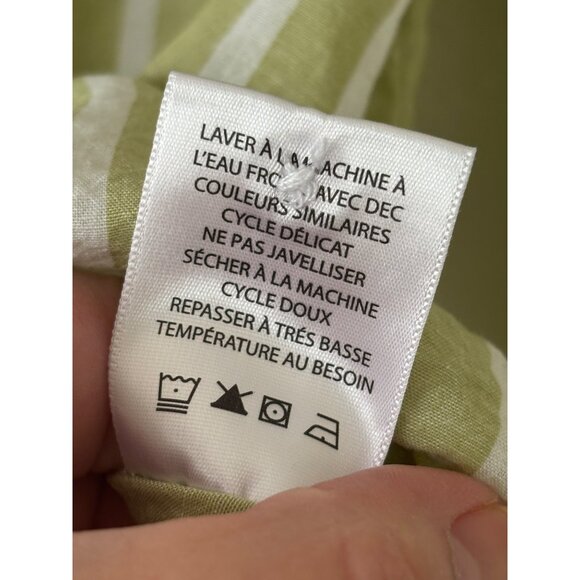 Lola River Green White Striped Button-Down Shirt With Tie-Front  Lightweight - Picture 11 of 14